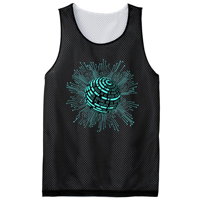 Binary Coding Computer Nerd Geeks Programmer Funny Coding Mesh Reversible Basketball Jersey Tank