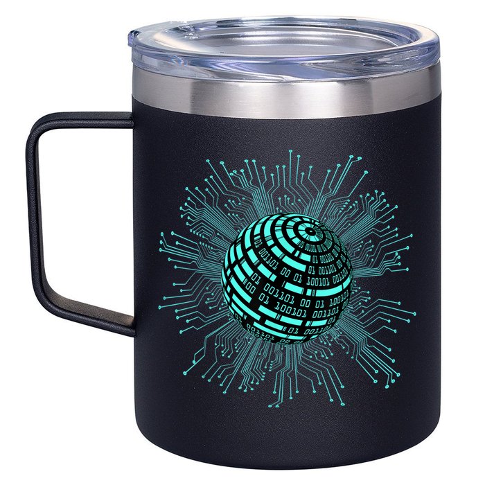 Binary Coding Computer Nerd Geeks Programmer Funny Coding 12oz Stainless Steel Coffee Mug