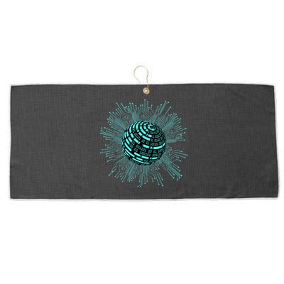 Binary Coding Computer Nerd Geeks Programmer Funny Coding Large Microfiber Waffle Golf Towel