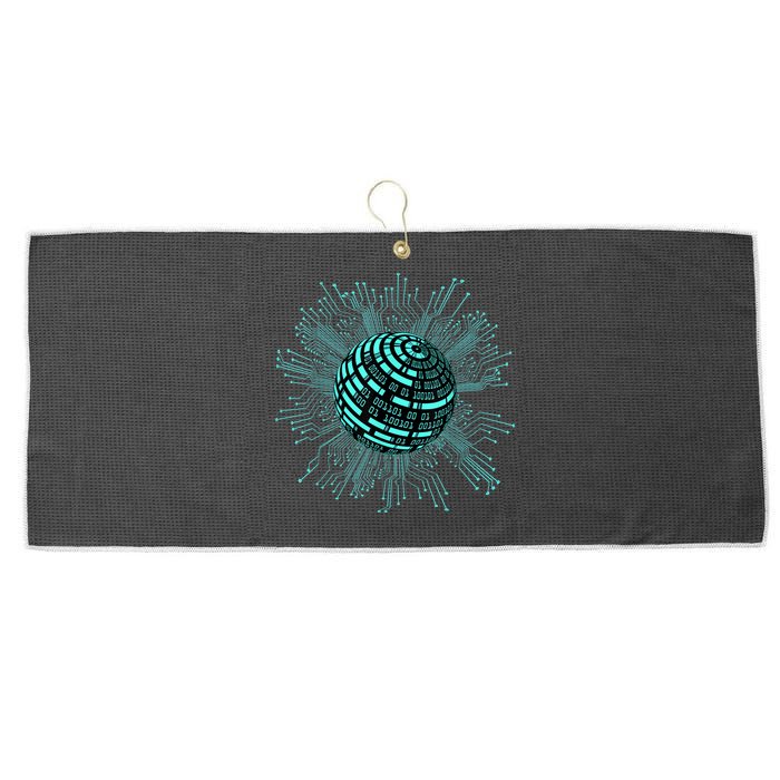 Binary Coding Computer Nerd Geeks Programmer Funny Coding Large Microfiber Waffle Golf Towel