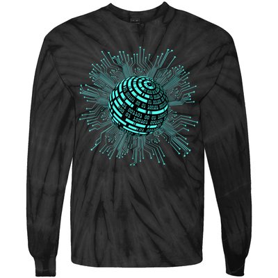 Binary Coding Computer Nerd Geeks Programmer Funny Coding Tie-Dye Long Sleeve Shirt