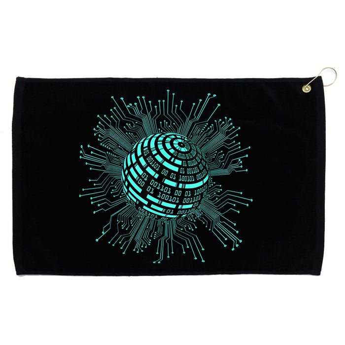 Binary Coding Computer Nerd Geeks Programmer Funny Coding Grommeted Golf Towel