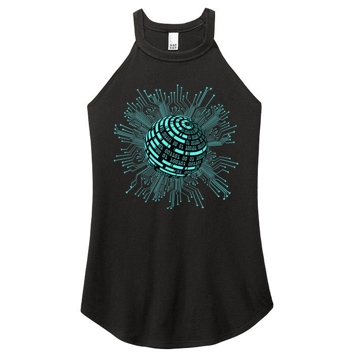 Binary Coding Computer Nerd Geeks Programmer Funny Coding Women's Perfect Tri Rocker Tank