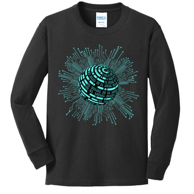 Binary Coding Computer Nerd Geeks Programmer Funny Coding Kids Long Sleeve Shirt