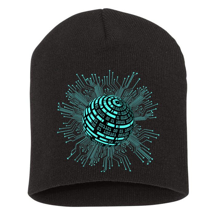 Binary Coding Computer Nerd Geeks Programmer Funny Coding Short Acrylic Beanie