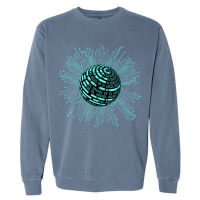 Binary Coding Computer Nerd Geeks Programmer Funny Coding Garment-Dyed Sweatshirt