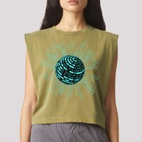 Binary Coding Computer Nerd Geeks Programmer Funny Coding Garment-Dyed Women's Muscle Tee