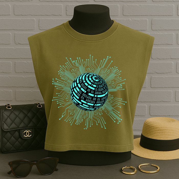 Binary Coding Computer Nerd Geeks Programmer Funny Coding Garment-Dyed Women's Muscle Tee