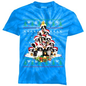 Border Collie Christmas Dog Lover Gift Ugly Sweater Xmas Gift Kids Tie-Dye T-Shirt