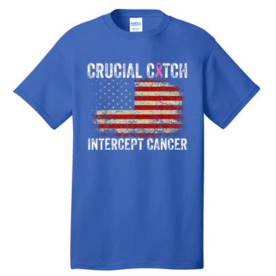 Breast Cancer Crucial A Catch Intercept Cancer Tall T-Shirt