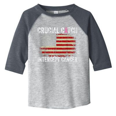 Breast Cancer Crucial A Catch Intercept Cancer Toddler Fine Jersey T-Shirt