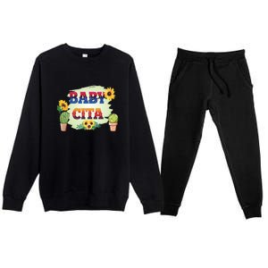 Baby Cita Cinco De Mayo 5 De Mayo Cactus Fiesta Premium Crewneck Sweatsuit Set