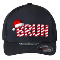 Bruh Christmas Candy Cane For Funny Xmas Bruh Flexfit Unipanel Trucker Cap