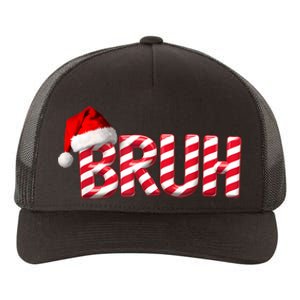 Bruh Christmas Candy Cane For Funny Xmas Bruh Yupoong Adult 5-Panel Trucker Hat