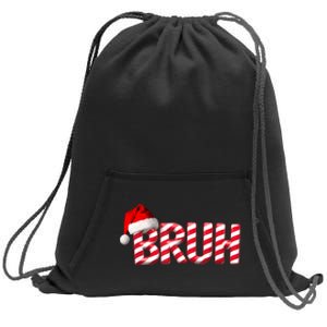 Bruh Christmas Candy Cane For Funny Xmas Bruh Sweatshirt Cinch Pack Bag