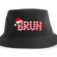 Bruh Christmas Candy Cane For Funny Xmas Bruh Sustainable Bucket Hat