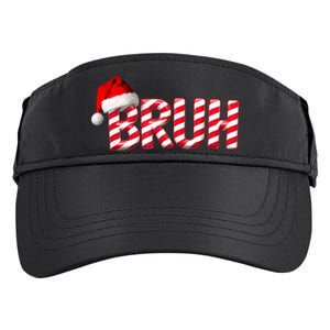 Bruh Christmas Candy Cane For Funny Xmas Bruh Adult Drive Performance Visor