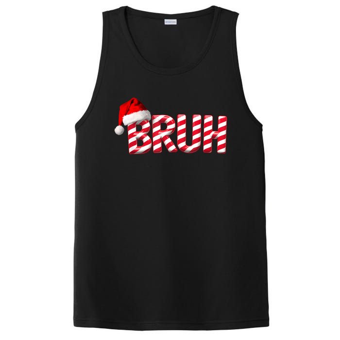 Bruh Christmas Candy Cane For Funny Xmas Bruh PosiCharge Competitor Tank