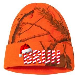 Bruh Christmas Candy Cane For Funny Xmas Bruh Kati Licensed 12" Camo Beanie