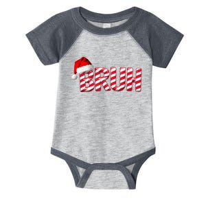 Bruh Christmas Candy Cane For Funny Xmas Bruh Infant Baby Jersey Bodysuit