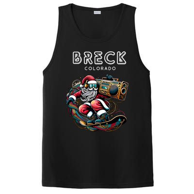 Breck Colorado Cool Snowboard Christmas Santa Gift PosiCharge Competitor Tank