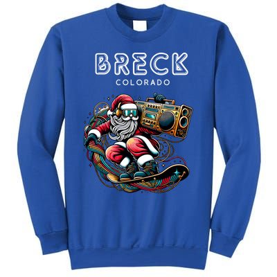 Breck Colorado Cool Snowboard Christmas Santa Gift Sweatshirt