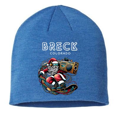 Breck Colorado Cool Snowboard Christmas Santa Gift Sustainable Beanie