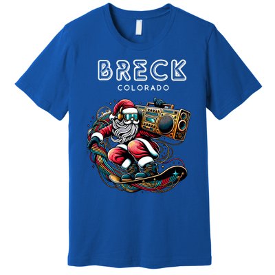 Breck Colorado Cool Snowboard Christmas Santa Gift Premium T-Shirt