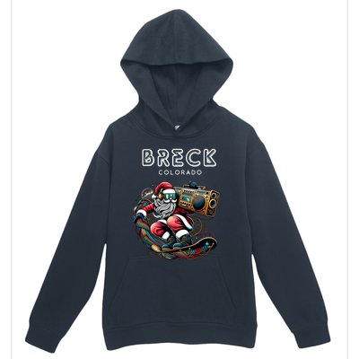 Breck Colorado Cool Snowboard Christmas Santa Gift Urban Pullover Hoodie