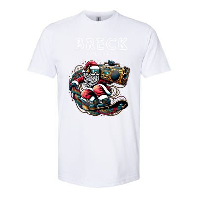 Breck Colorado Cool Snowboard Christmas Santa Gift Softstyle CVC T-Shirt