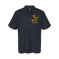 Bigfoot Carrying Christmas Tree Sasquatch Believer Pajama Softstyle Adult Sport Polo