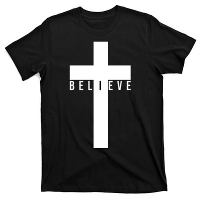 Believe Christian Cross Religious T-Shirt