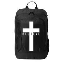 Believe Christian Cross Religious City Backpack