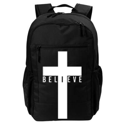 Believe Christian Cross Religious Daily Commute Backpack