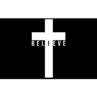 Believe Christian Cross Religious Bumper Sticker