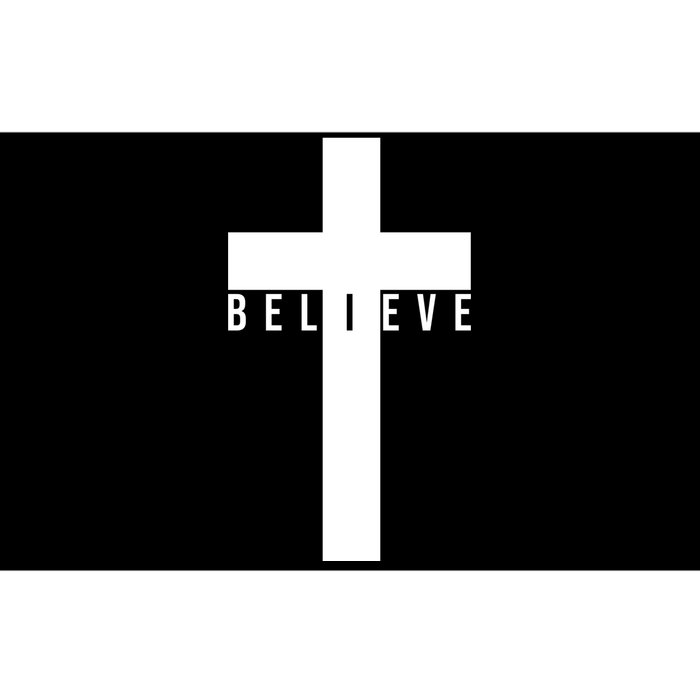 Believe Christian Cross Religious Bumper Sticker