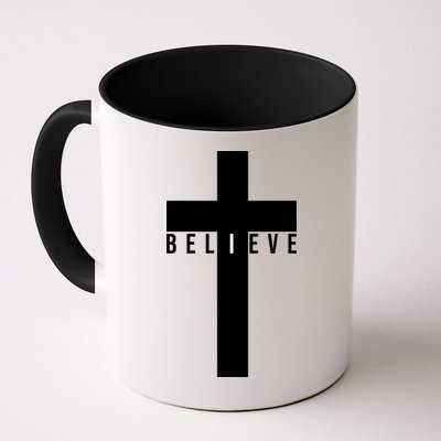 Believe Christian Cross Religious Mug