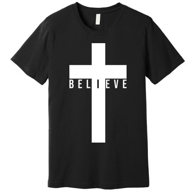 Believe Christian Cross Religious Premium T-Shirt