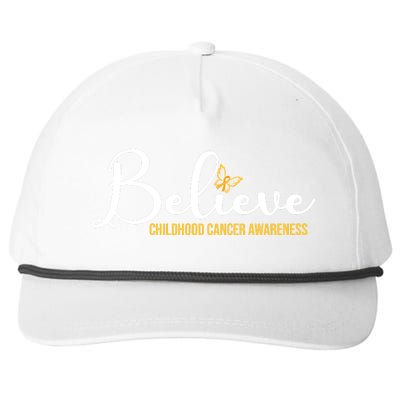 Believe Childhood Cancer Awareness Snapback Five-Panel Rope Hat