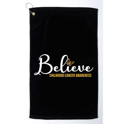 Believe Childhood Cancer Awareness Golf Towel