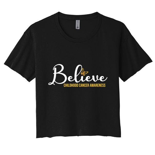 Believe Childhood Cancer Awareness Crop Top