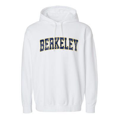 Berkeley California Ca Vintage Athletic Sports Garment-Dyed Fleece Hoodie