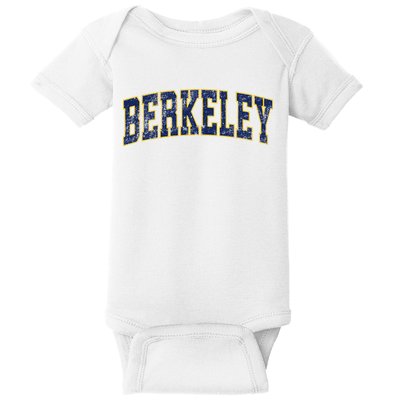 Berkeley California Ca Vintage Athletic Sports Baby Bodysuit