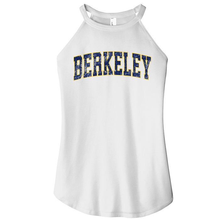 Berkeley California Ca Vintage Athletic Sports Women's Perfect Tri Rocker Tank