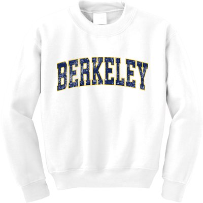 Berkeley California Ca Vintage Athletic Sports Kids Sweatshirt
