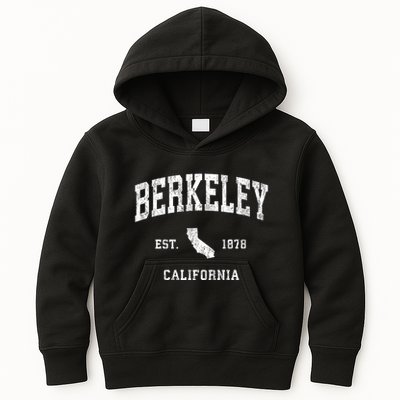 Berkeley California Ca Vintage Athletic Kids Hoodie