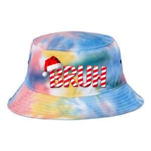 Bruh Christmas Candy Cane For Teen Boy Funny Xmas Bruh Tie Dye Newport Bucket Hat