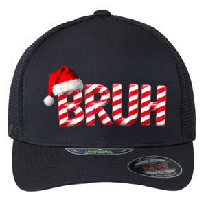 Bruh Christmas Candy Cane For Teen Boy Funny Xmas Bruh Flexfit Unipanel Trucker Cap