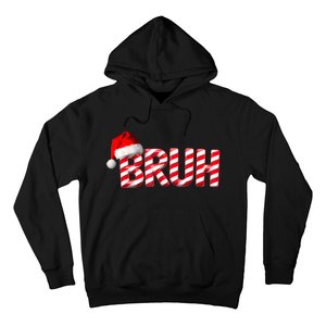 Bruh Christmas Candy Cane For Teen Boy Funny Xmas Bruh Hoodie