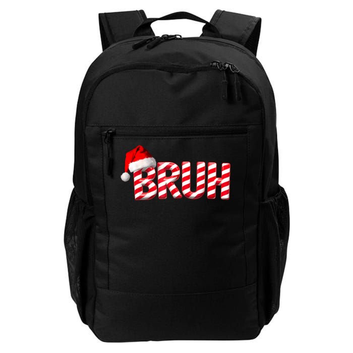 Bruh Christmas Candy Cane For Teen Boy Funny Xmas Bruh Daily Commute Backpack